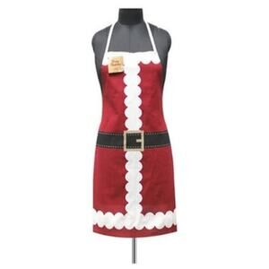 Holiday Printed Cotton Aprons (Santa Claus)